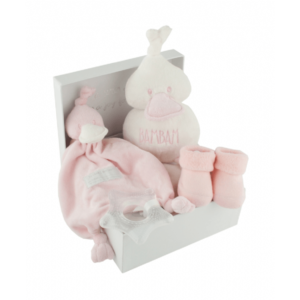 BamBam gift box pink, with tuttle, cuddle, socks and teether