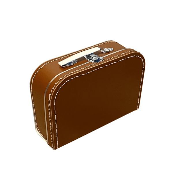Koffertje bruin - 25 cm
