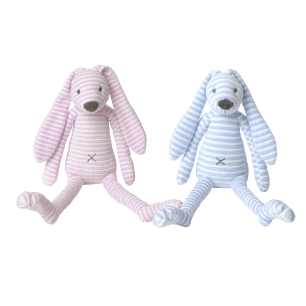 Happy Horse Rabbit Reece in pink/white & blue/white striped