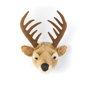 Wall ornament in plush: Deer front
